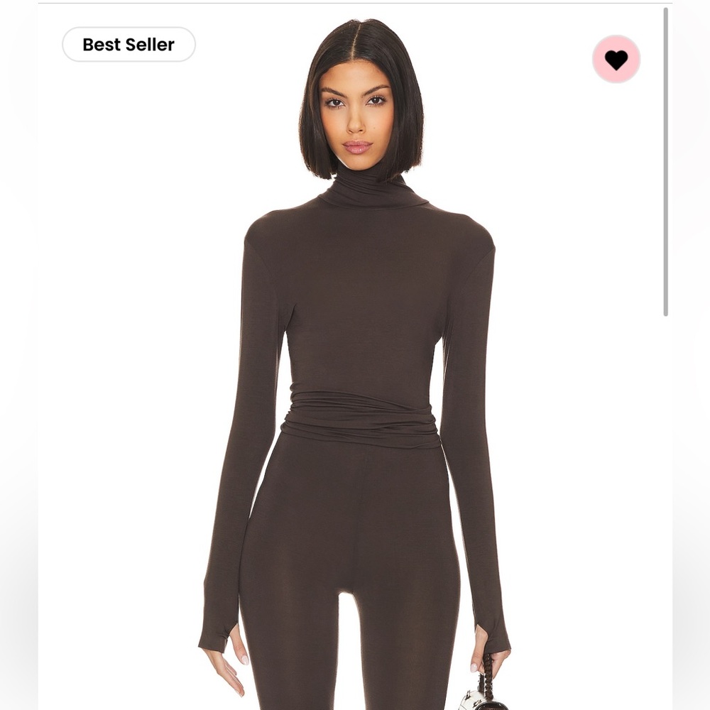 Norma Kamali Slim Fit Turtleneck Top XS NWT
